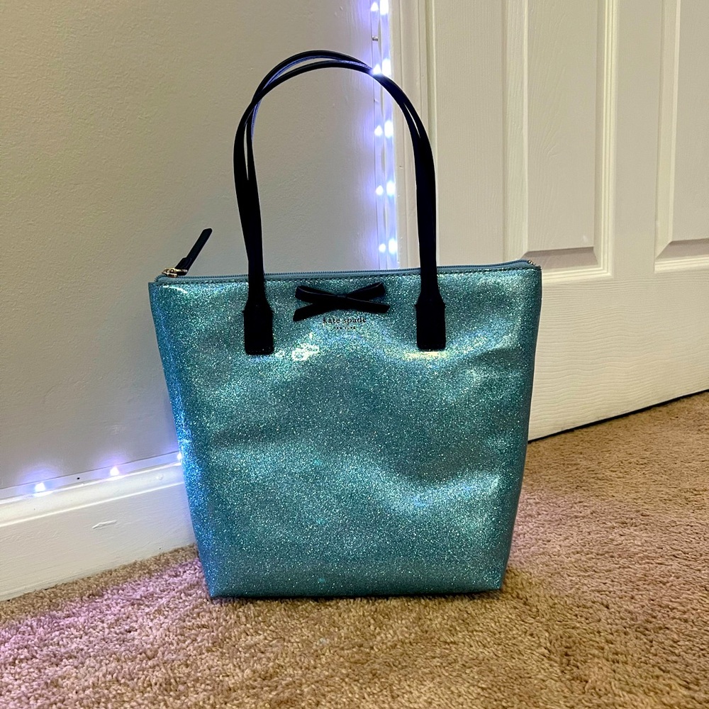 Kate Spade real glitter vinyl shoulder purse